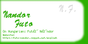 nandor futo business card